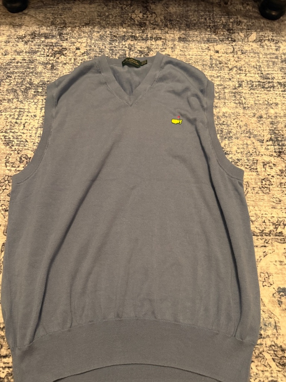 Men's Sky Blue V-Neck Sweater Vest